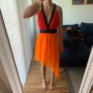 Bebe hi-lo cut-out dress